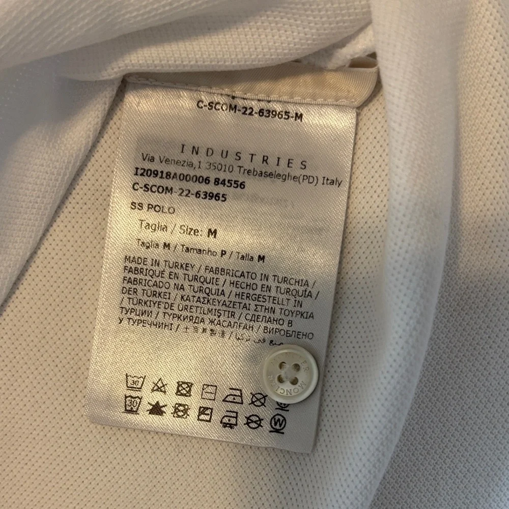 Moncler Classic White Polo with Logo - Picture 6 of 6